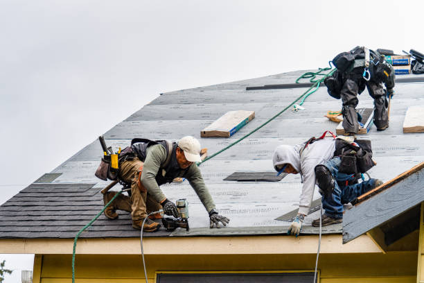 Professional Roofing technician working in Irvine, CA